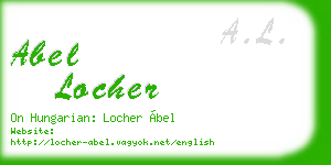 abel locher business card